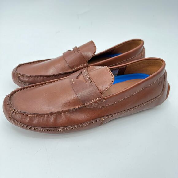 CLARKS Cognac Brown Markman Way Loafer // 10 - Picture 2 of 12